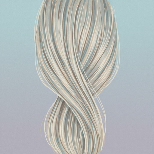 Ash blonde straight hair illustration